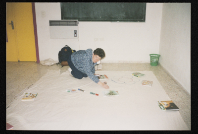 A Photograph of P.E. Teacher, Tracy Hughes, at Rawdat el-Zuhur