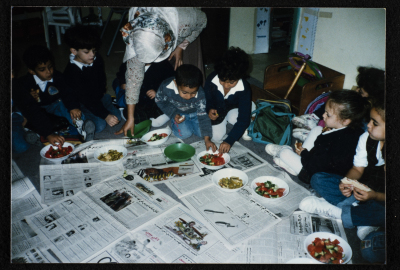 A Photograph of a Student Breakfast Gathering at Rawdat el-Zuhur  