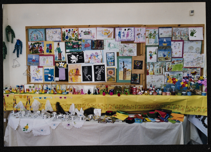 A Photograph of a Display of Drawings on Open Day 