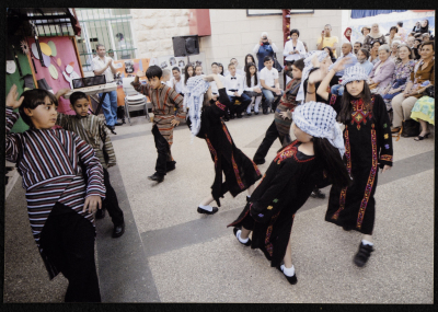 A Photograph of a Dabka Performance at Rawdat el-Zuhur Graduation Ceremony, 2009