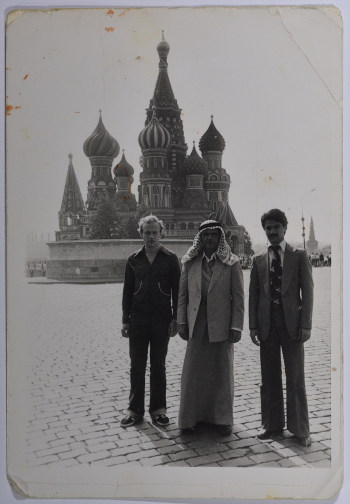 Rajih al Salfeety in Moscow with his friends