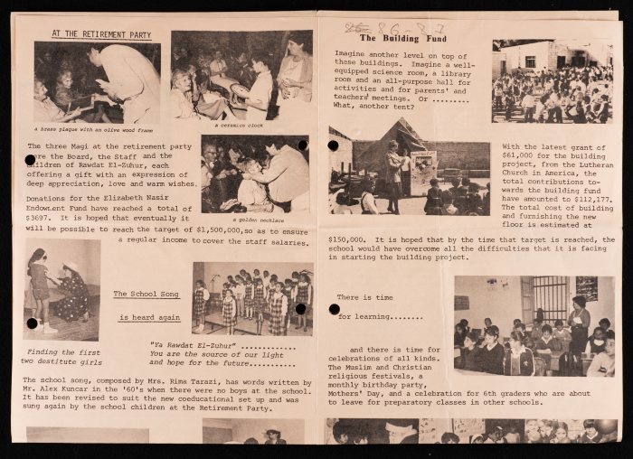 A Brochure Issued by Rawdat El-Zuhur (The House of Flowers) in the Late 1980s 