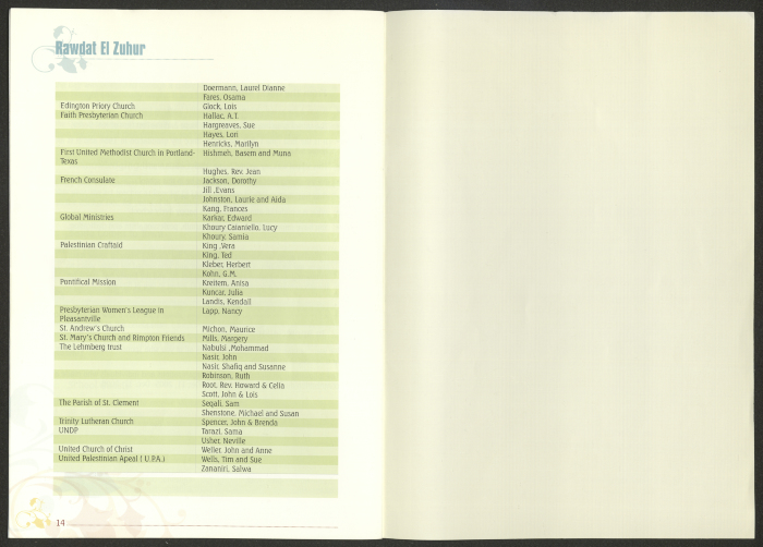 A Press Release on Rawdat El-Zuhur (The House of Flowers)