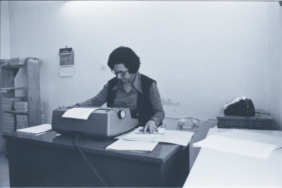 A Female Employee at Birzeit University, Old Campus 