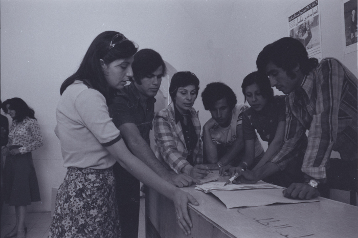 A Group of Students at the Students' Council in Birzeit University, Old Campus 
