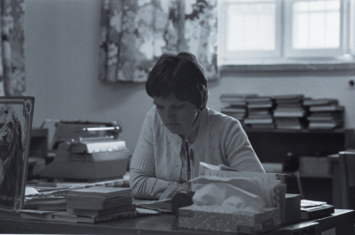 A Female Employee at Birzeit University, Old Campus 