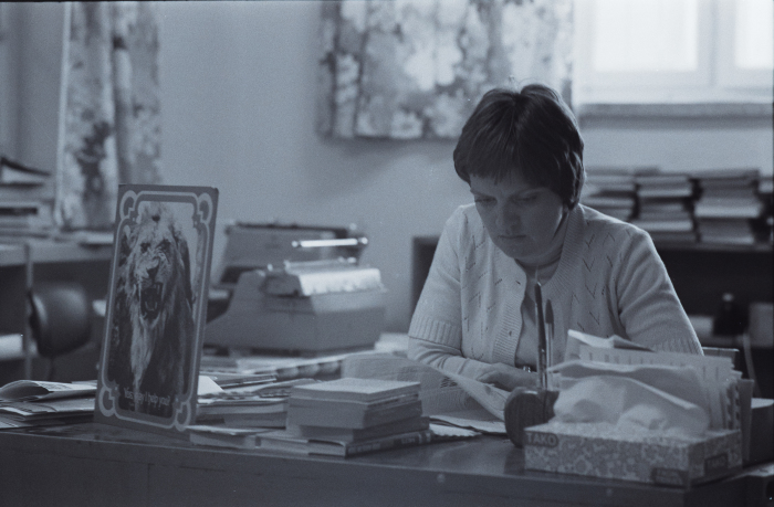 A Female Employee at Birzeit University, Old Campus 