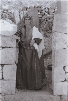 A Woman in the Palestinian Thobe from Kobar, Ramallah 