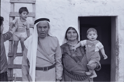 Grandparents with their Grandchild from Kobar, Ramallah 