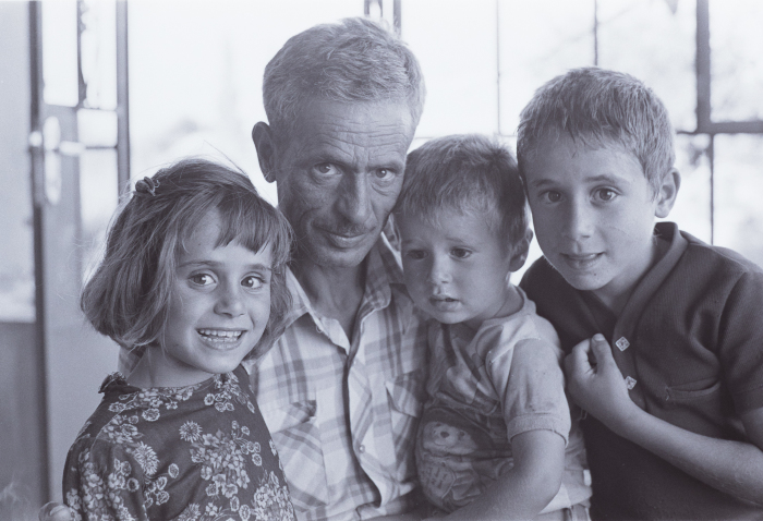 Children with their Father from Kobar, Ramallah 