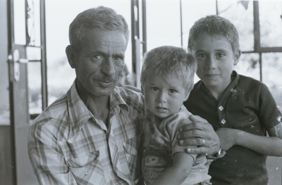 Children with their Father from Kobar, Ramallah 