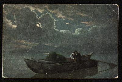 بطاقة بريدية تحوي لوحة