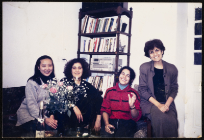 A Photograph of Kamilya Jubran, a Member of Sabreen Group, with Friends, 1992
