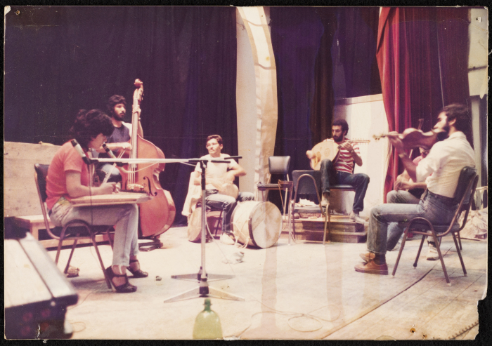 A Photograph of Sabreen Group during Rehearsals at the (YMCA), 1984
