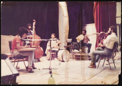 A Photograph of Sabreen Group during Rehearsals at the (YMCA), 1984