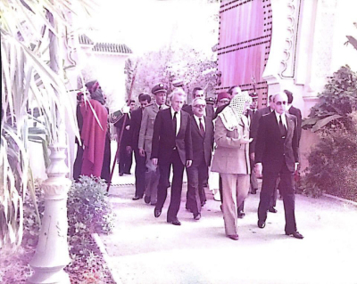 Fahed Qawasmi with a Palestinian Delegation 
