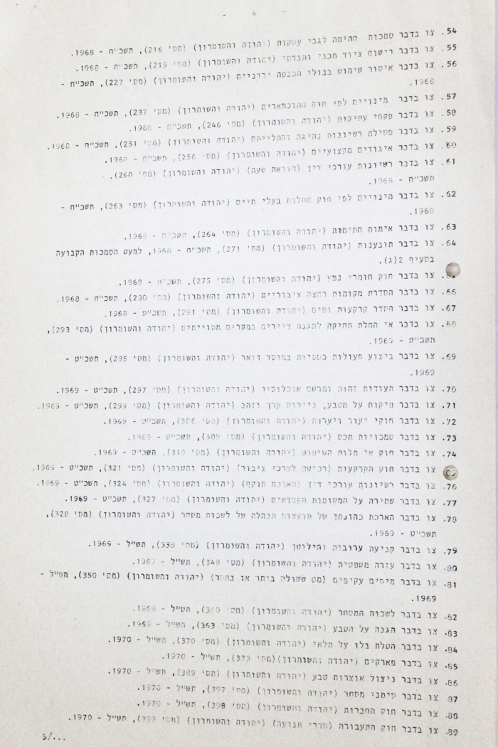 The Decision to Build the Israeli Civil Administration in the West Bank