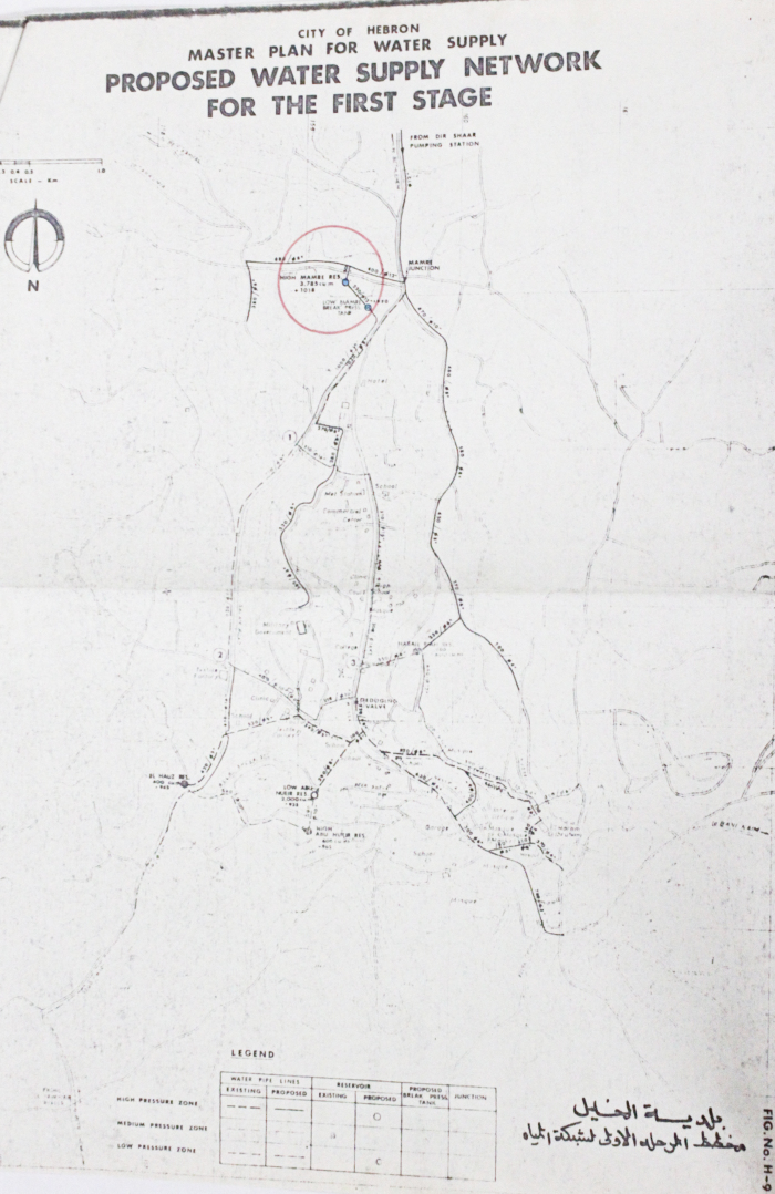 Proposed Water Supply Network for the First Stage, Hebron 