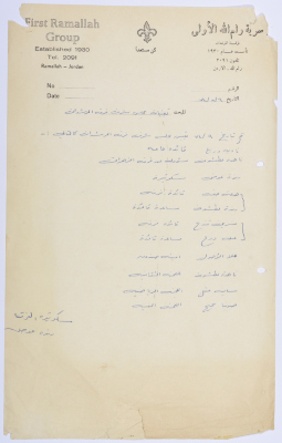A Document of Appointments at the Female Guides