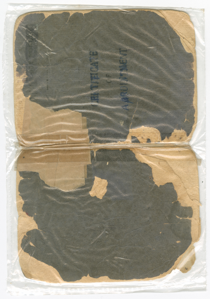 A Veteran ID Card During the British Mandate 