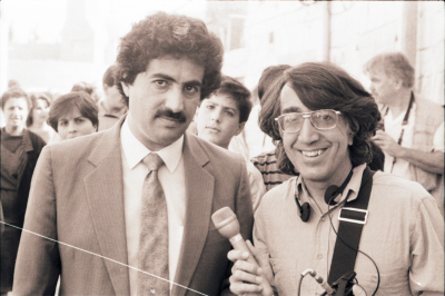 A Journalist Interviewing One of Beit Sahour