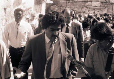 A Journalist Interviewing One of Beit Sahour