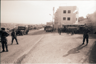 A Photograph of Israeli Occupation Forces in Beit Sahour, 1989