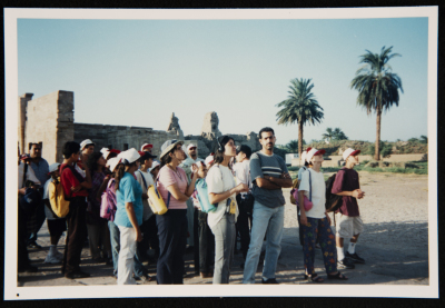 A Photograph of Inad Theatre Members on a Trip to Egypt, 2001