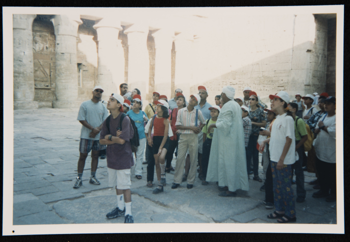 A Photograph of Inad Theatre Members on a Trip to Egypt, 2001