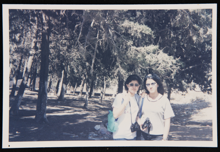 A Photograph of Inad Theatre Members on a Trip to Egypt, 2001