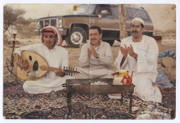 Kamel Abu Al-Suod and his collegues on a trip, Saudi Arabia, 1989