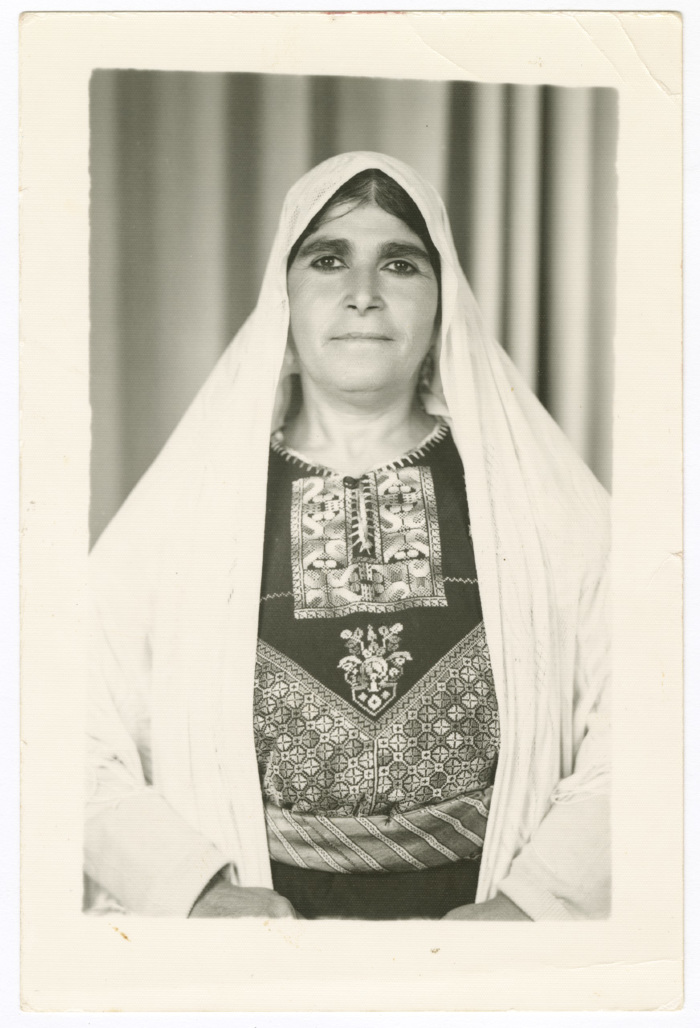 A Woman in the Palestinian Embroidered Costume 