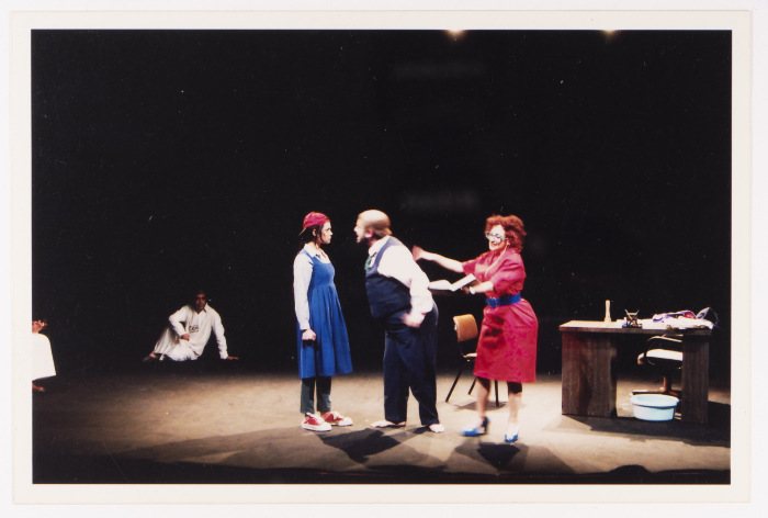 A Photograph of Amer Hlehel during the Theatrical Performance of 