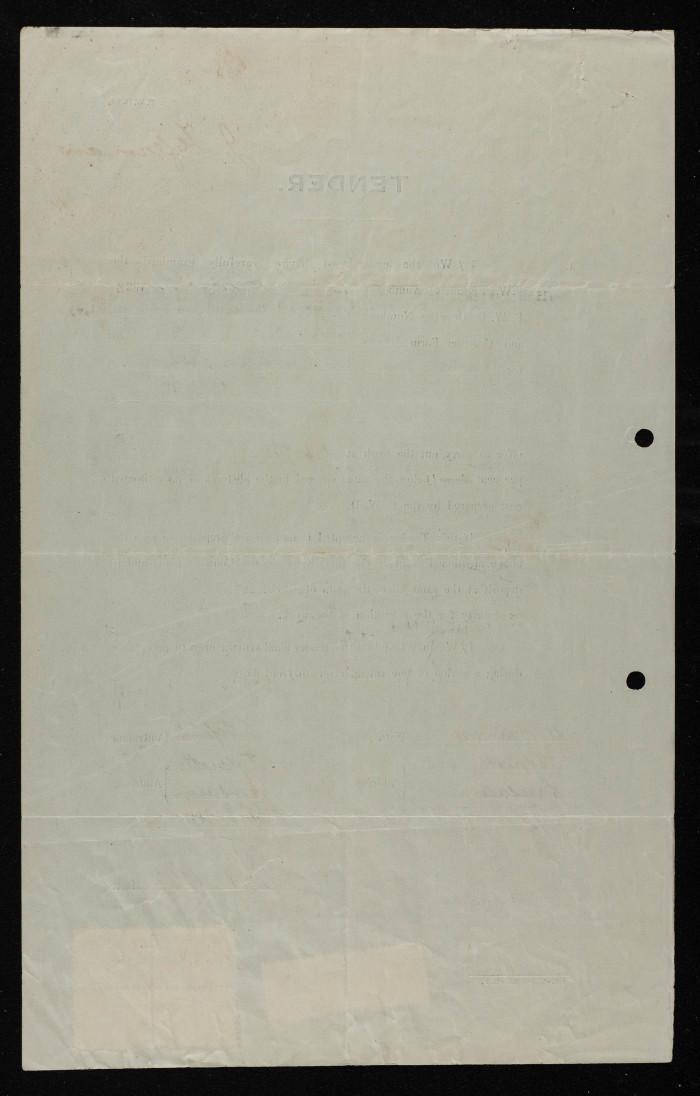 عطاء هندسي لأعمال صيانة في المدرسة الرشيدية في مدينة القدس أصدرته سلطة الانتداب البريطاني على فلسطين