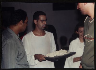 "Until When?!", a Photograph of a Theatrical Performance by Inad Theatre, 2001