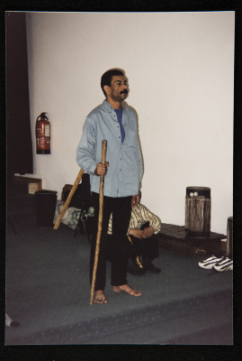 صورة من ورشة رقصة التحطيب، مهرجان أيام عمان المسرحية، 1999
