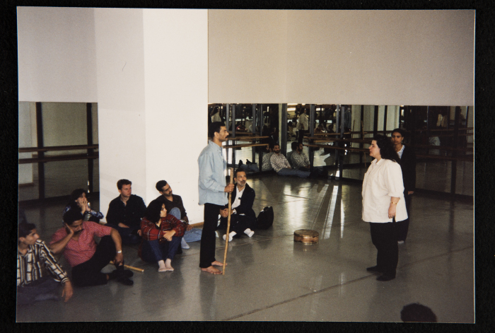 A Photograph from a Tahhtib Dance Workshop, Amman International Theatre Festival, 1999