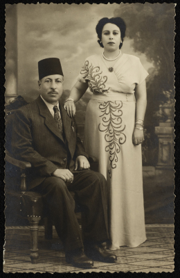 ʿabdallah al-Khatib with his wifeThurayya 
