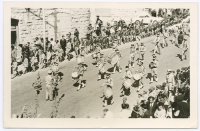 A Scout Group Parade on Palm Sunday 