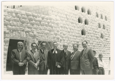 Men in Front of the Lutheran Church 