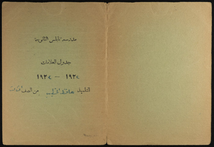 Hafeẓ al-Khatib's Exam Marks 