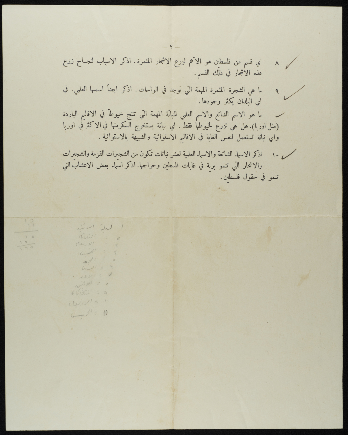 Secondary Botany Examination, 1931