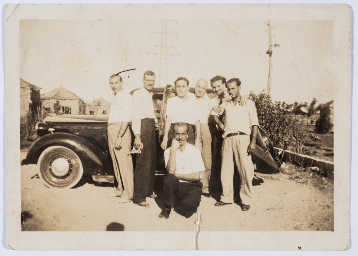 Taxi Drivers in Front of Etimad Taxi Service in Nablus 
