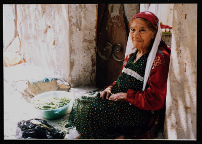 A Photograph of an Elderly Woman at the Jalazone Palestinian Refugee Camp