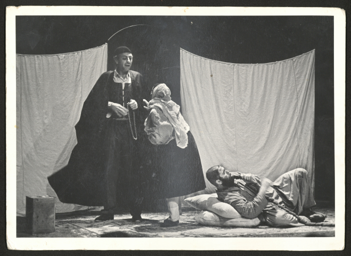 A Photograph from a Theatre Production of El-Hakawati's "The Story of Kufur Shamma", 1987