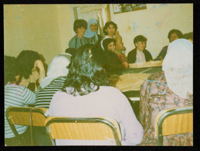 A Photograph of Women at a Sewing Course Organised by the (PWWSD) in Nablus, 1986