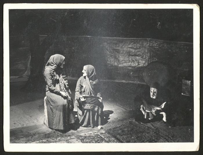 A Photograph from a Theatre Production of El-Hakawati's "The Story of Kufur Shamma", 1987