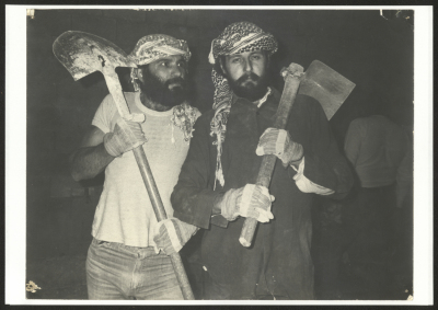 A Photograph of François abu Salem and Rady Shhady, 1983