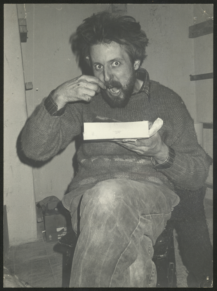 A Photograph of François abu Salem Eating, 1983