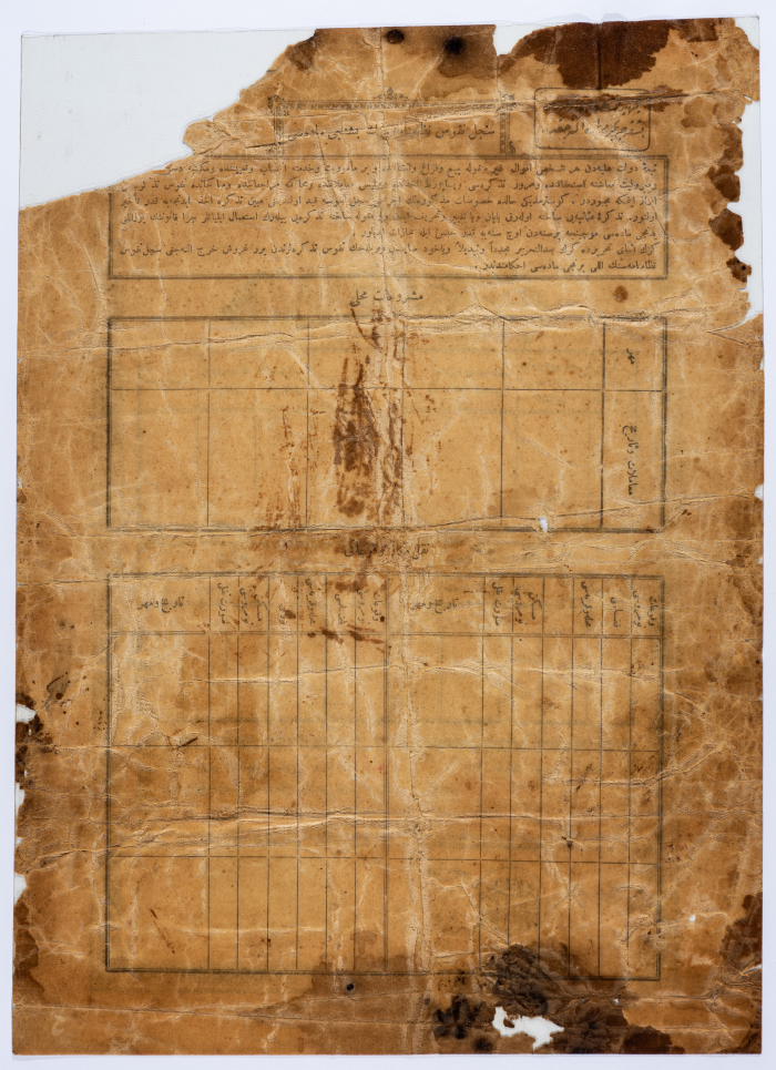 Muhammad Yasin Hiwwary's Ottoman Birth Certificate Issued by the Nablus Civil Status and Registration Office on 23 January 1910 